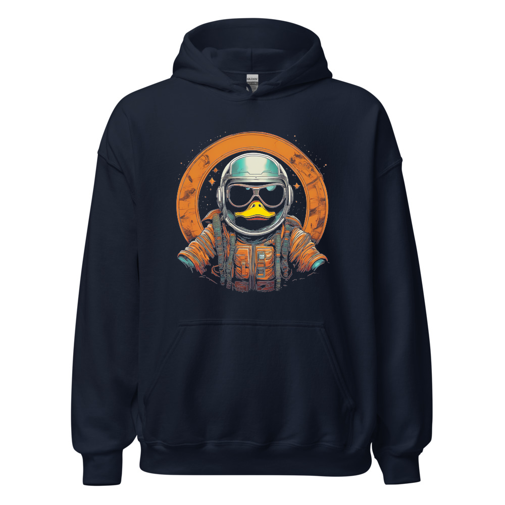Navy Hoodie with print art