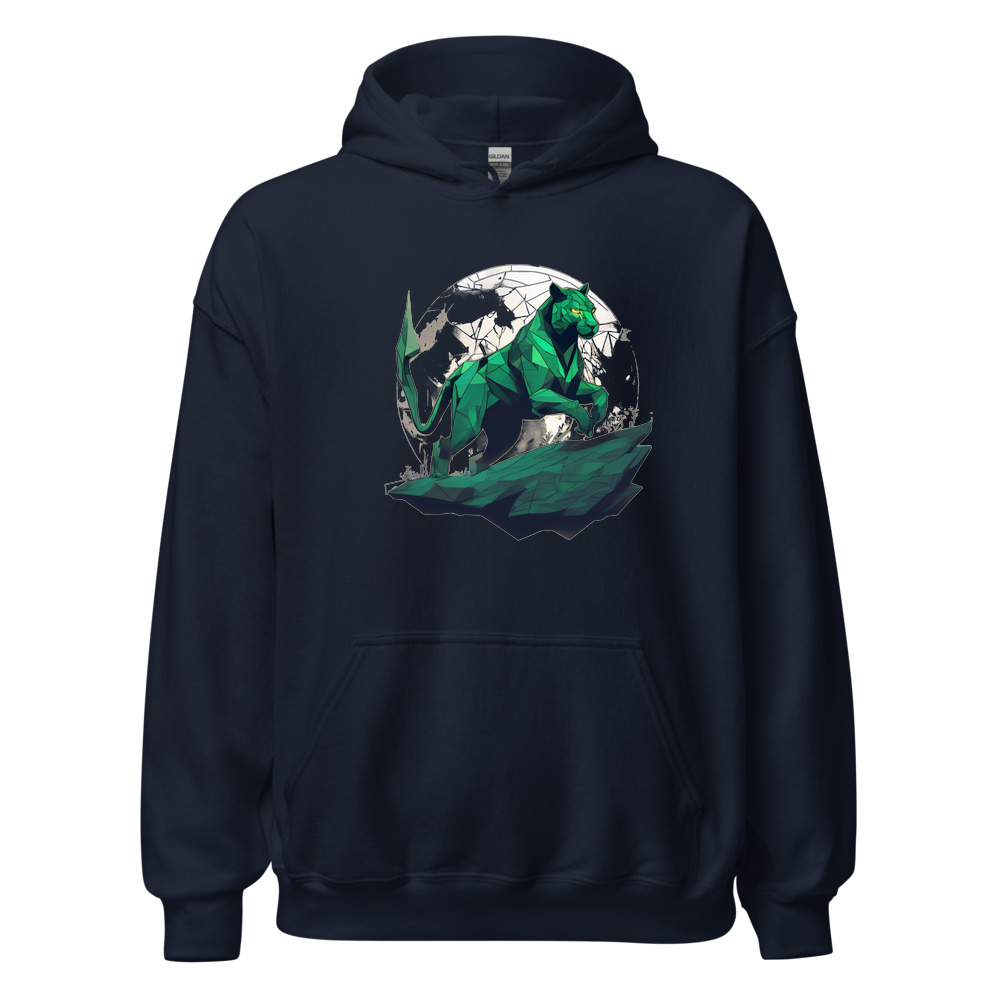 Navy Hoodie with print art