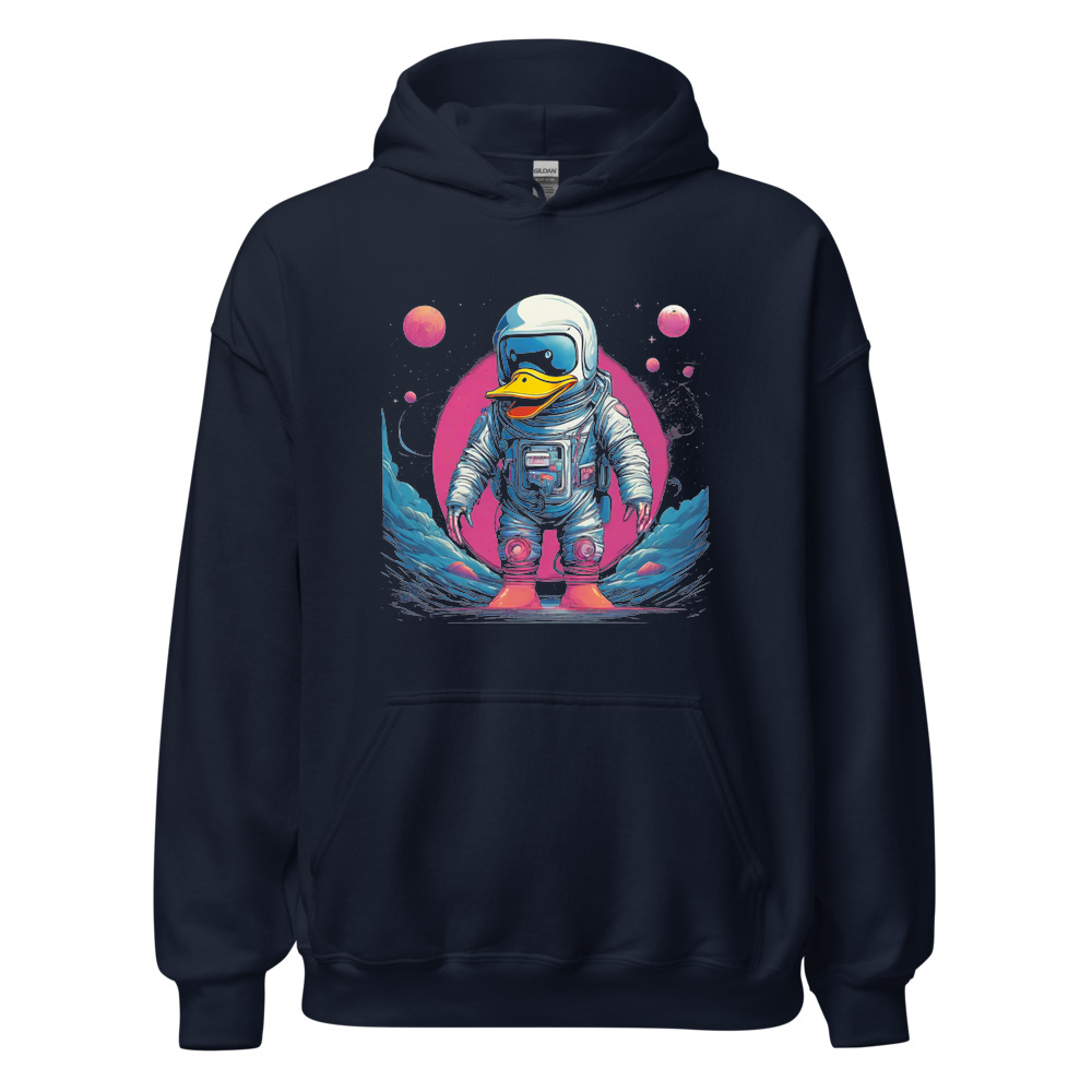 Navy Hoodie with print art