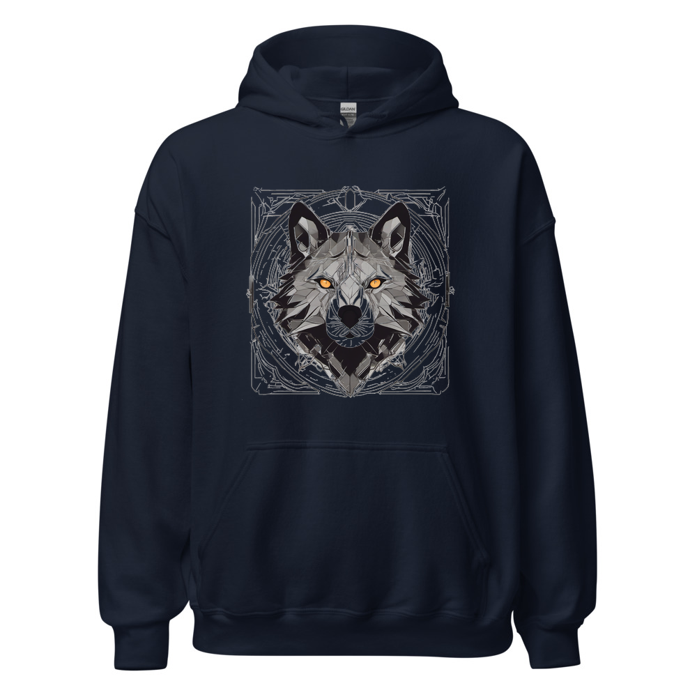 Navy Hoodie with print art