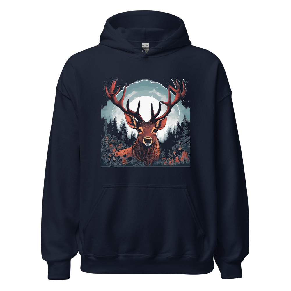 Navy Hoodie with print art