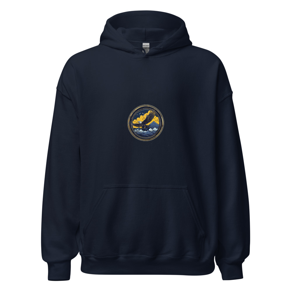 Navy Hoodie with print art