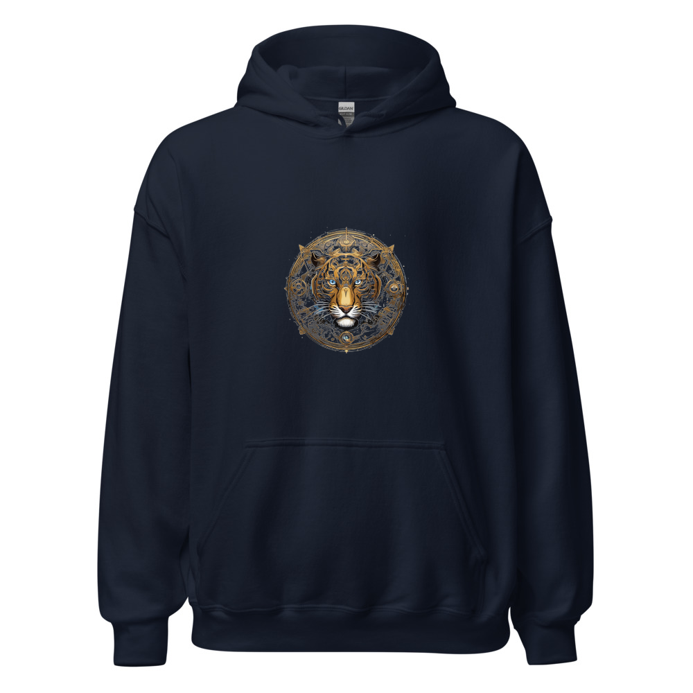 Navy Hoodie with print art