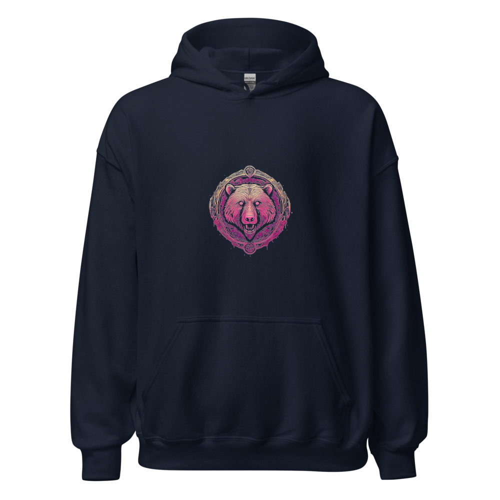 Navy Hoodie with print art