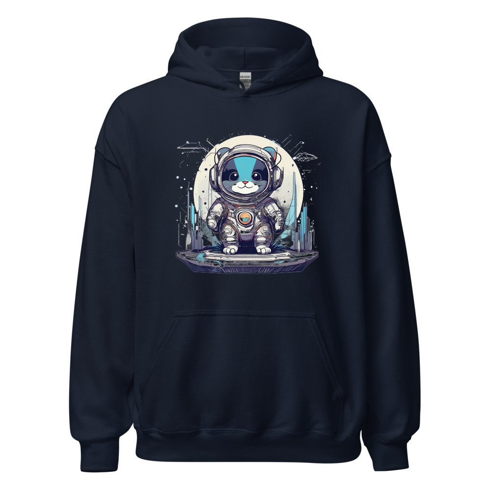 Navy Hoodie with print art