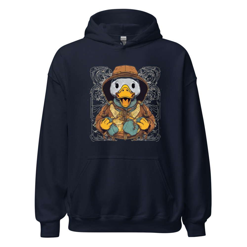 Navy Hoodie with print art