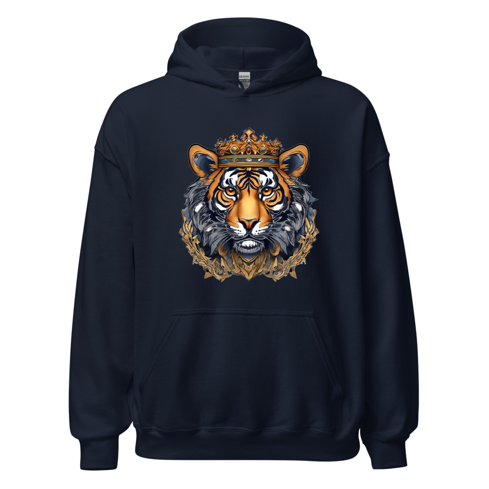 Navy Hoodie with print art