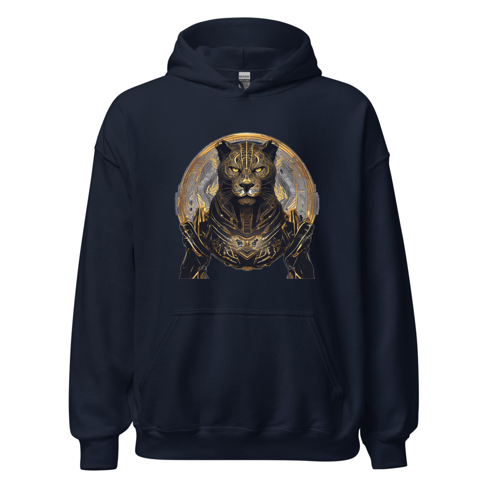 Navy Hoodie with print art
