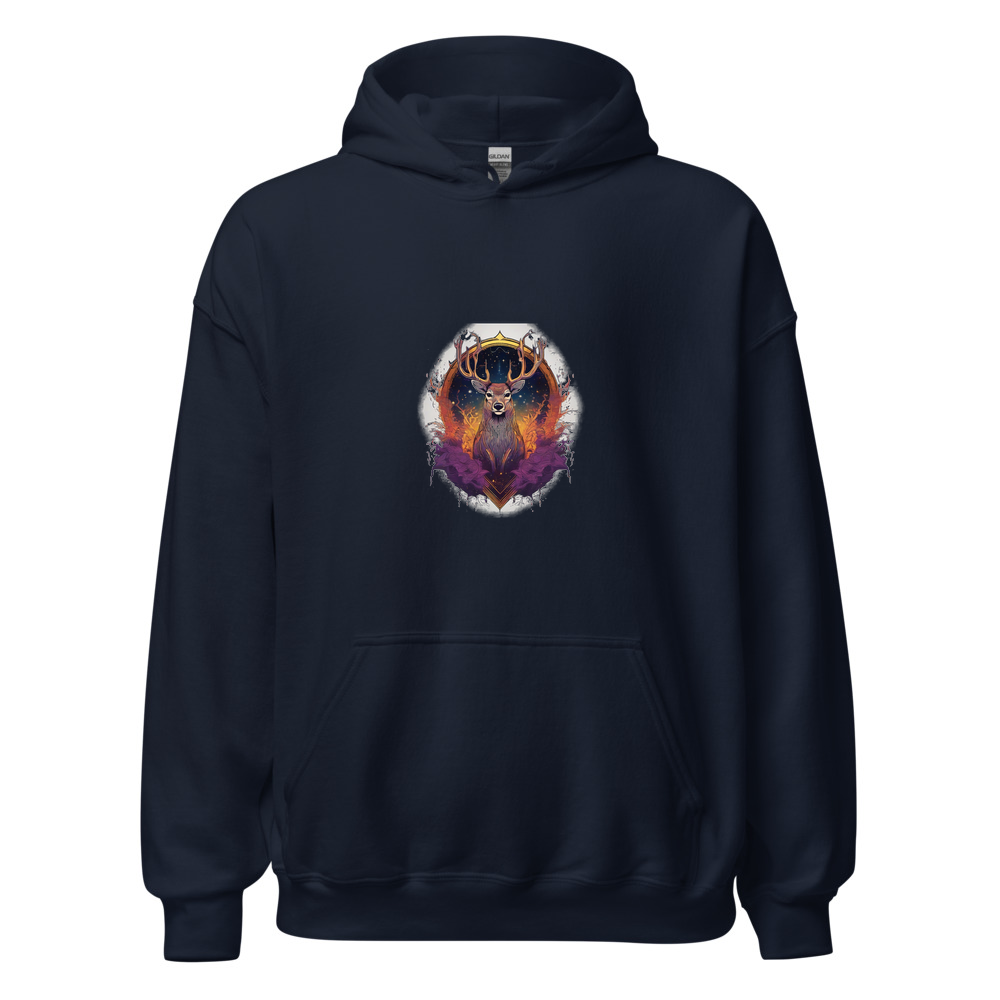 Navy Hoodie with print art