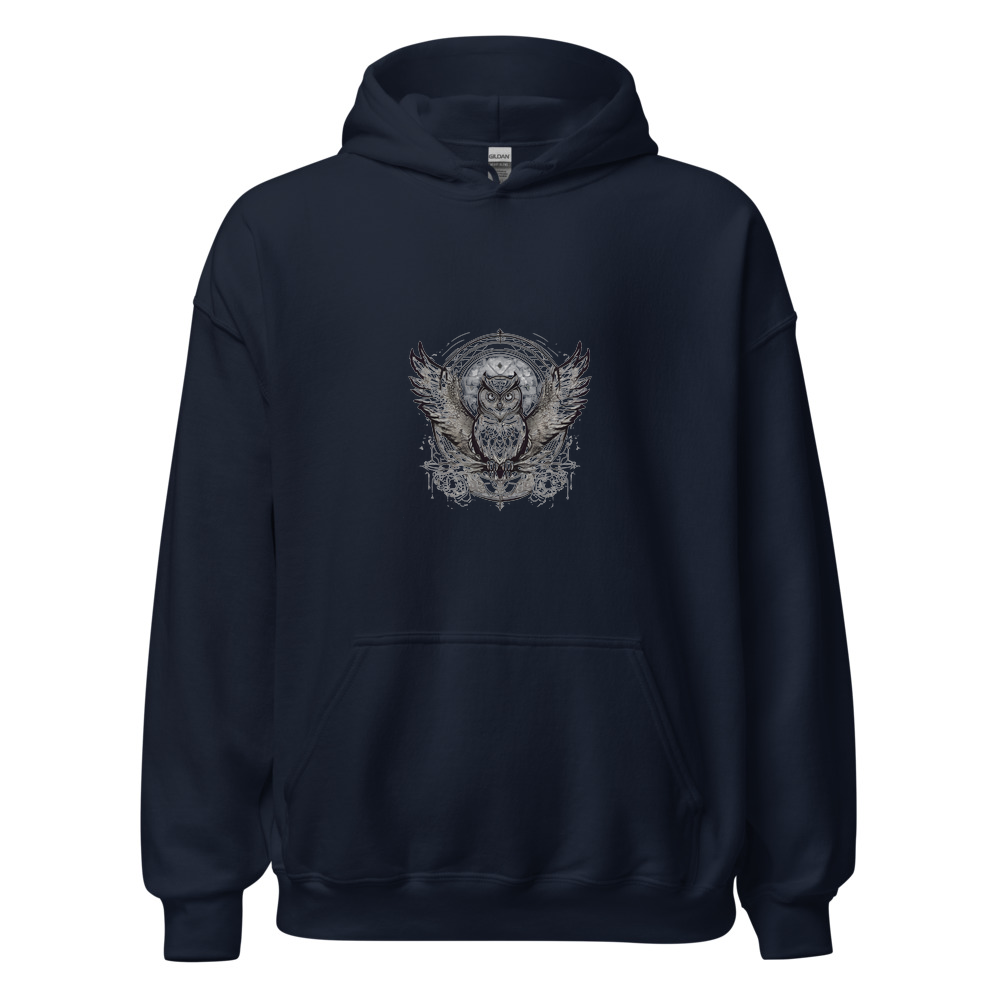Navy Hoodie with print art