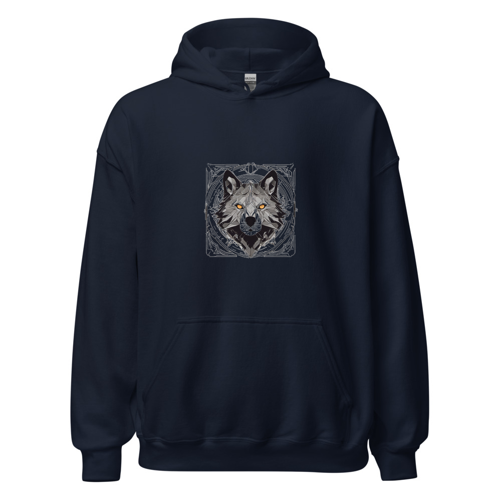 Navy Hoodie with print art