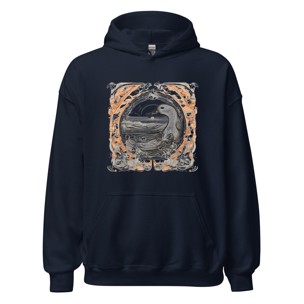Navy Hoodie with print art