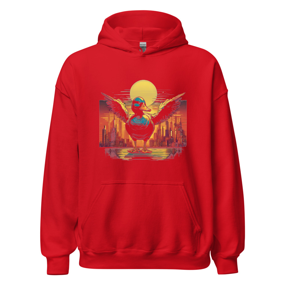 Red Hoodie with print art