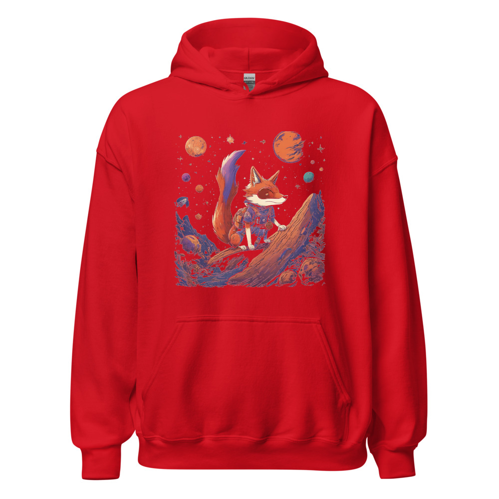 Red Hoodie with print art