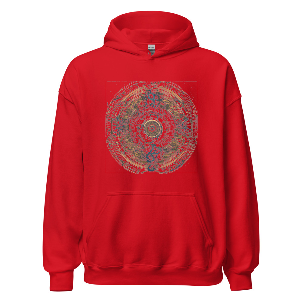 Red Hoodie with print art