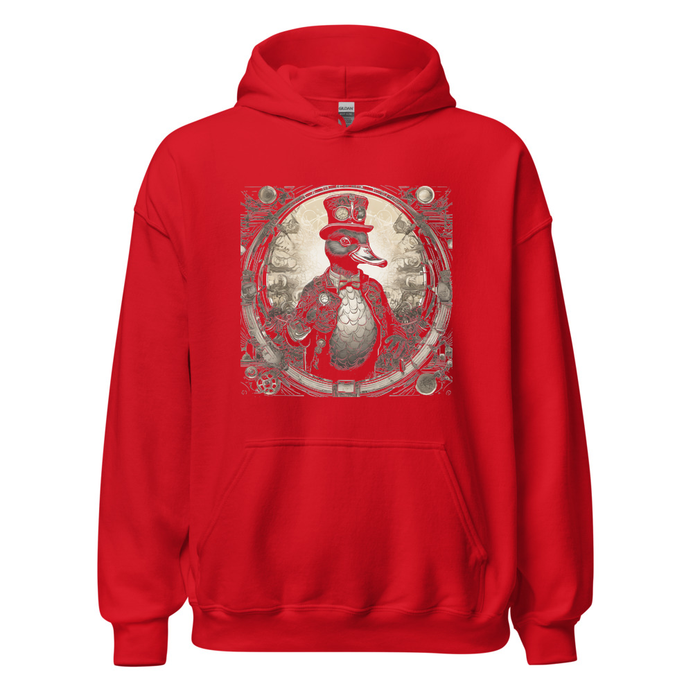 Red Hoodie with print art
