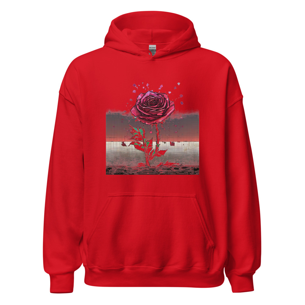 Red Hoodie with print art