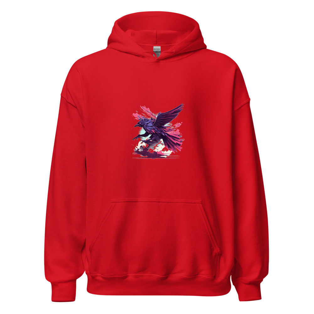 Red Hoodie with print art