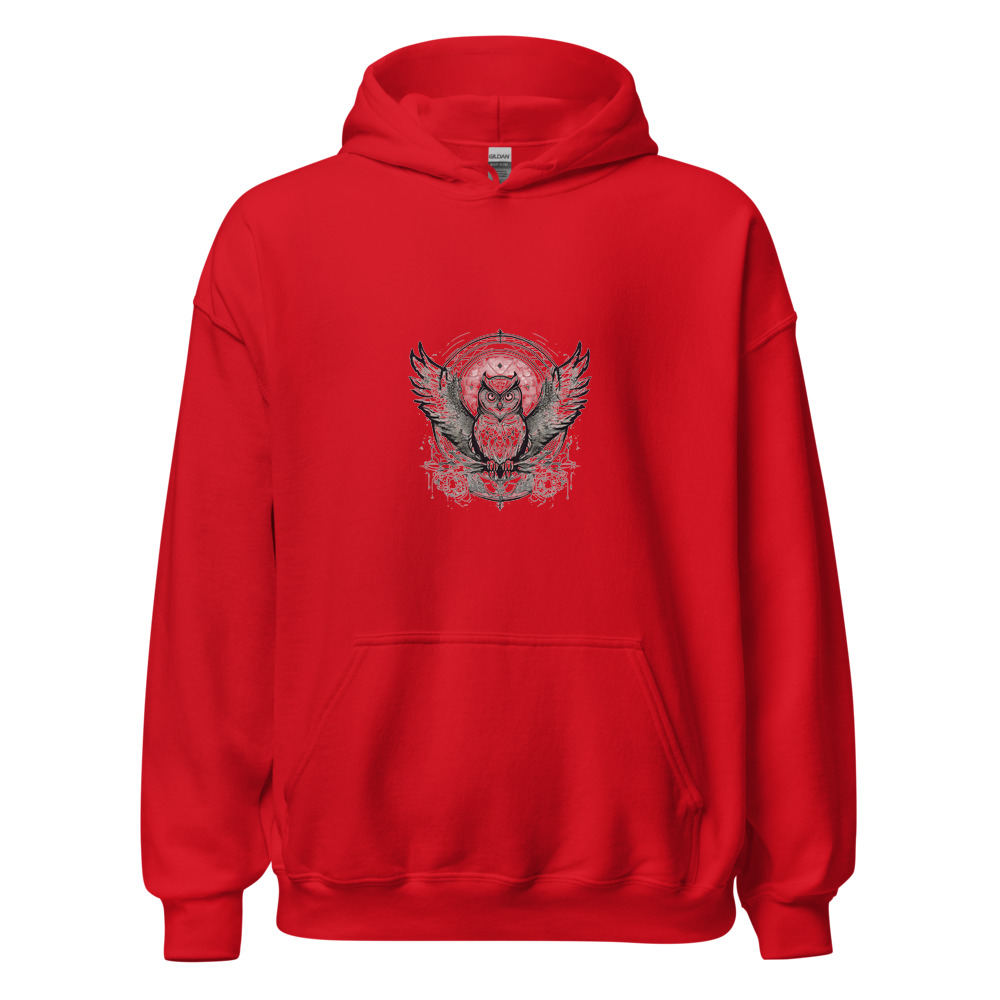 Red Hoodie with print art