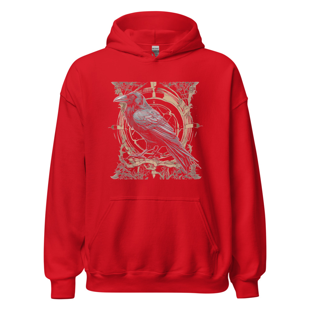 Red Hoodie with print art