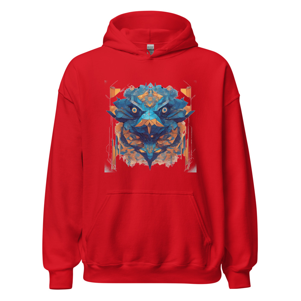 Red Hoodie with print art