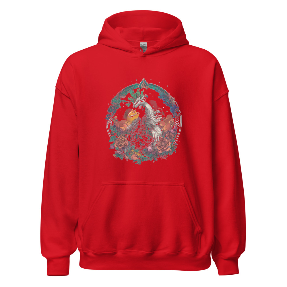 Red Hoodie with print art