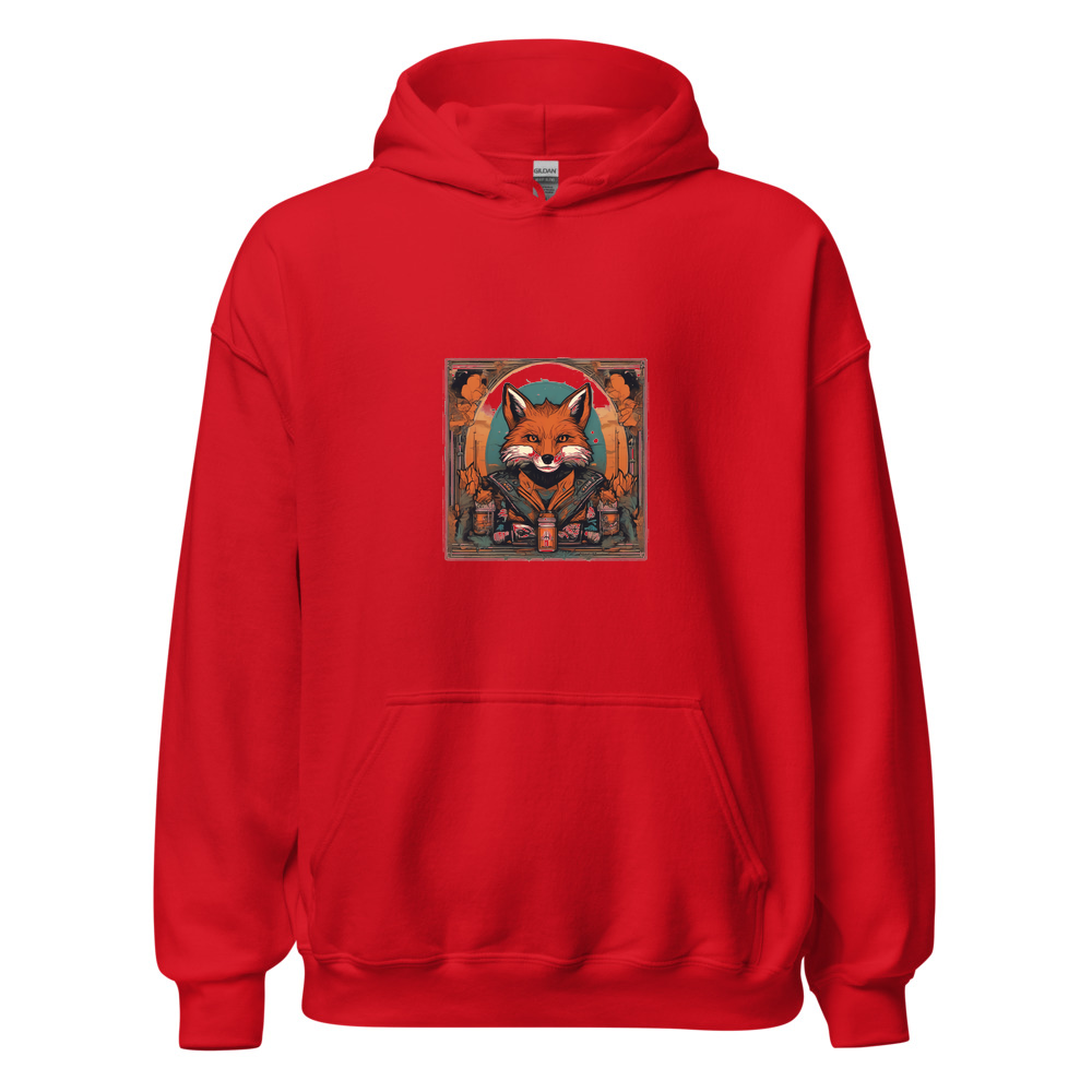 Red Hoodie with print art