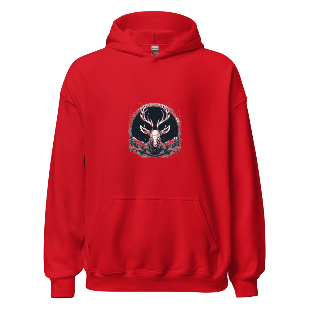 Red Hoodie with print art