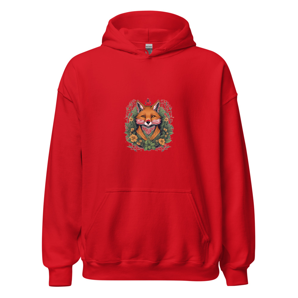 Red Hoodie with print art