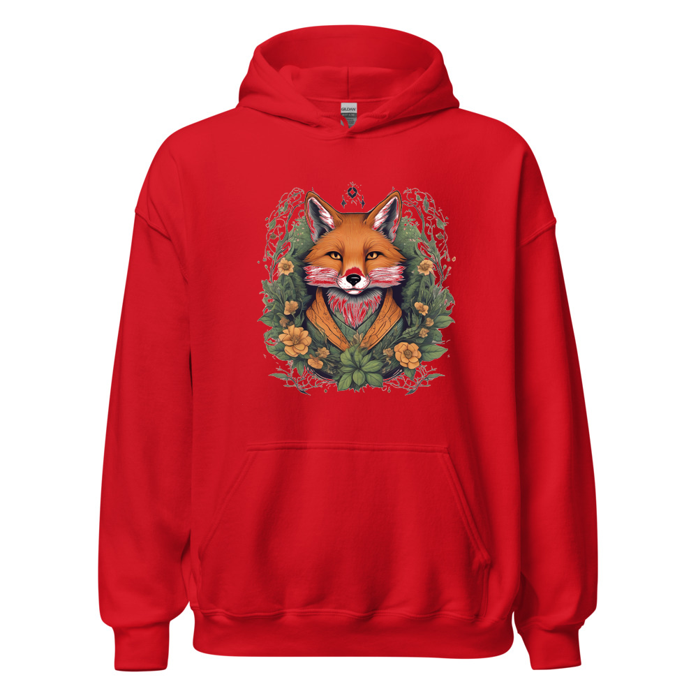 Red Hoodie with print art