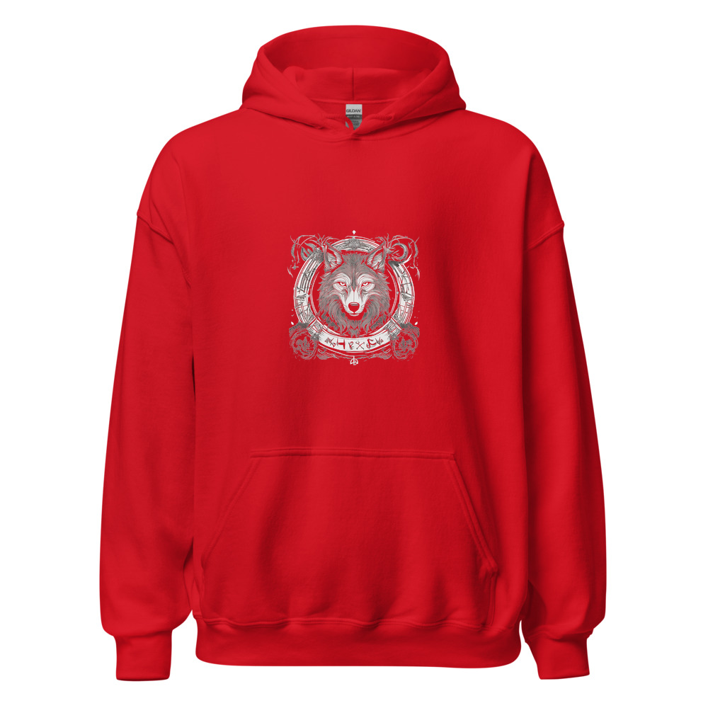 Red Hoodie with print art