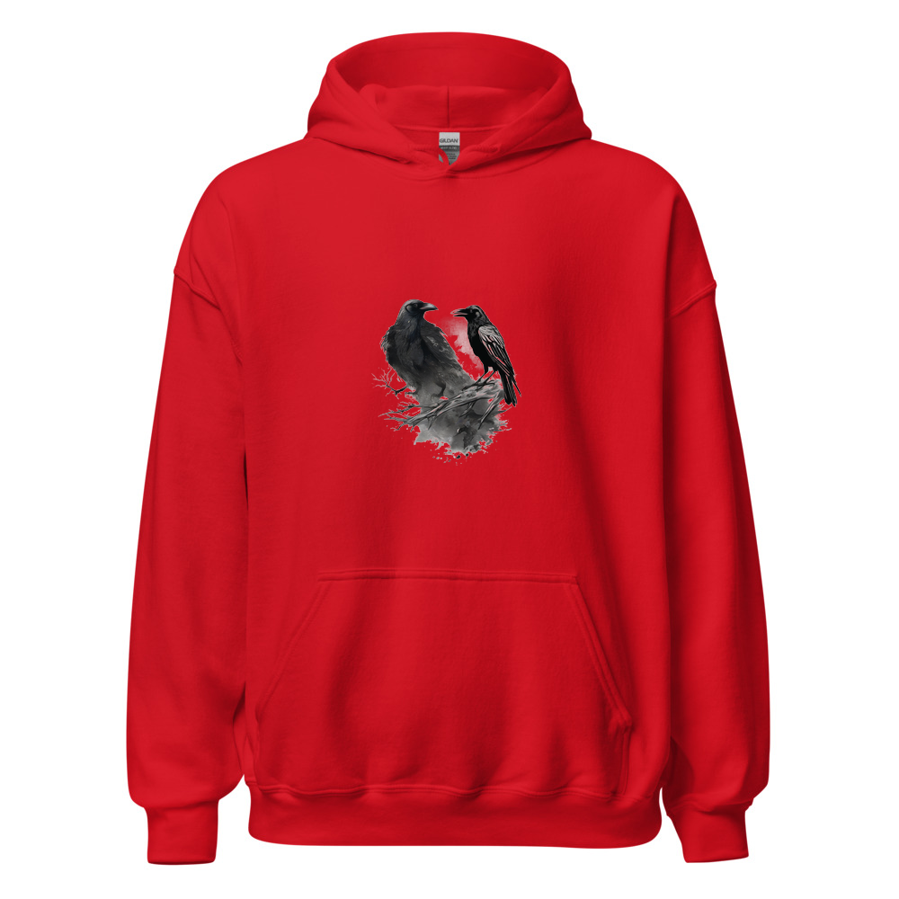 Red Hoodie with print art