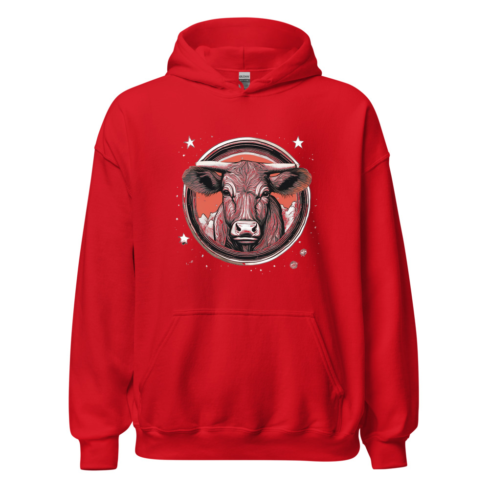 Red Hoodie with print art