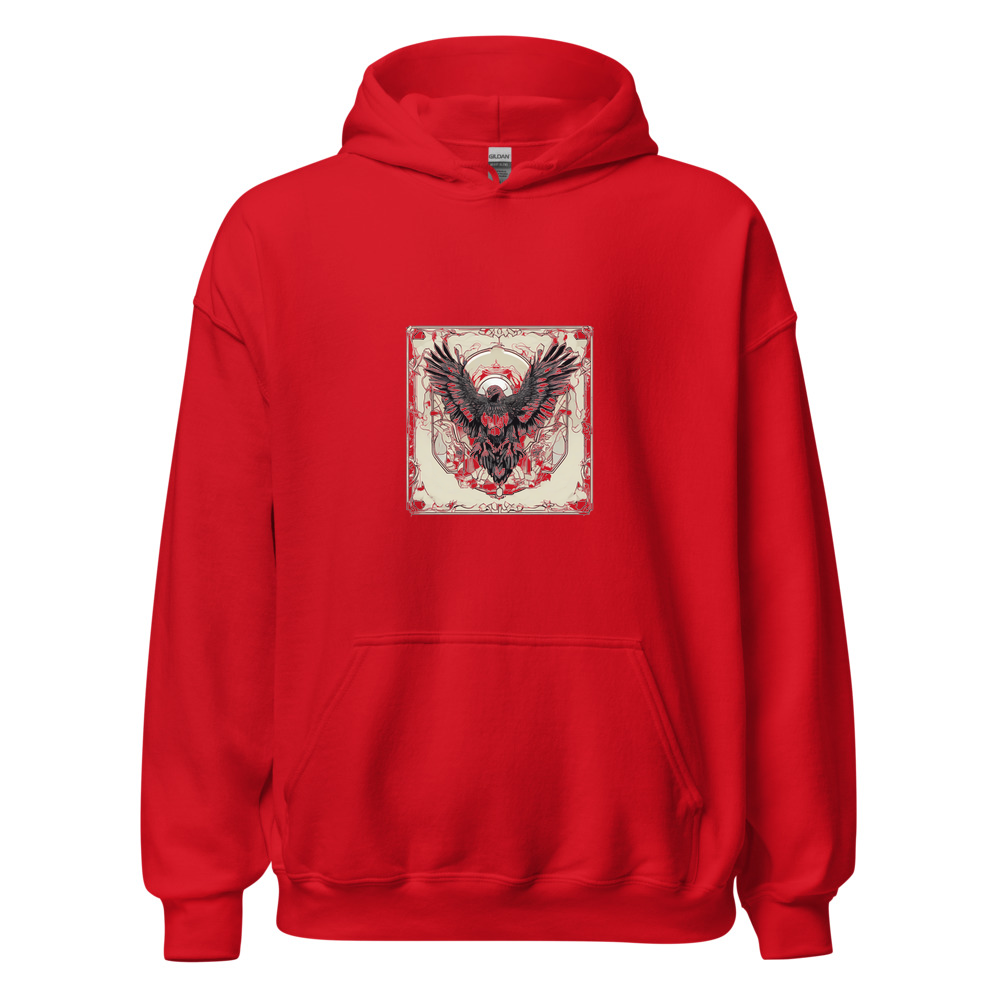 Red Hoodie with print art