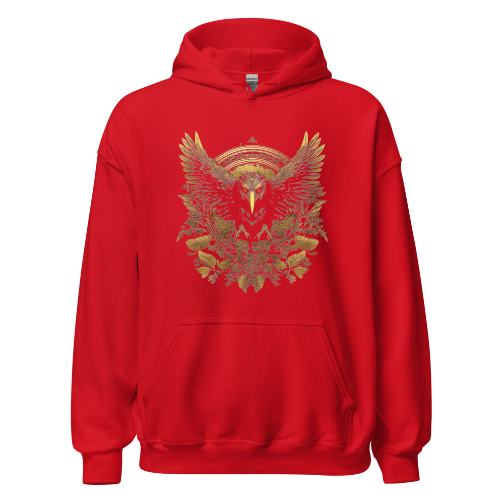 Red Hoodie with print art