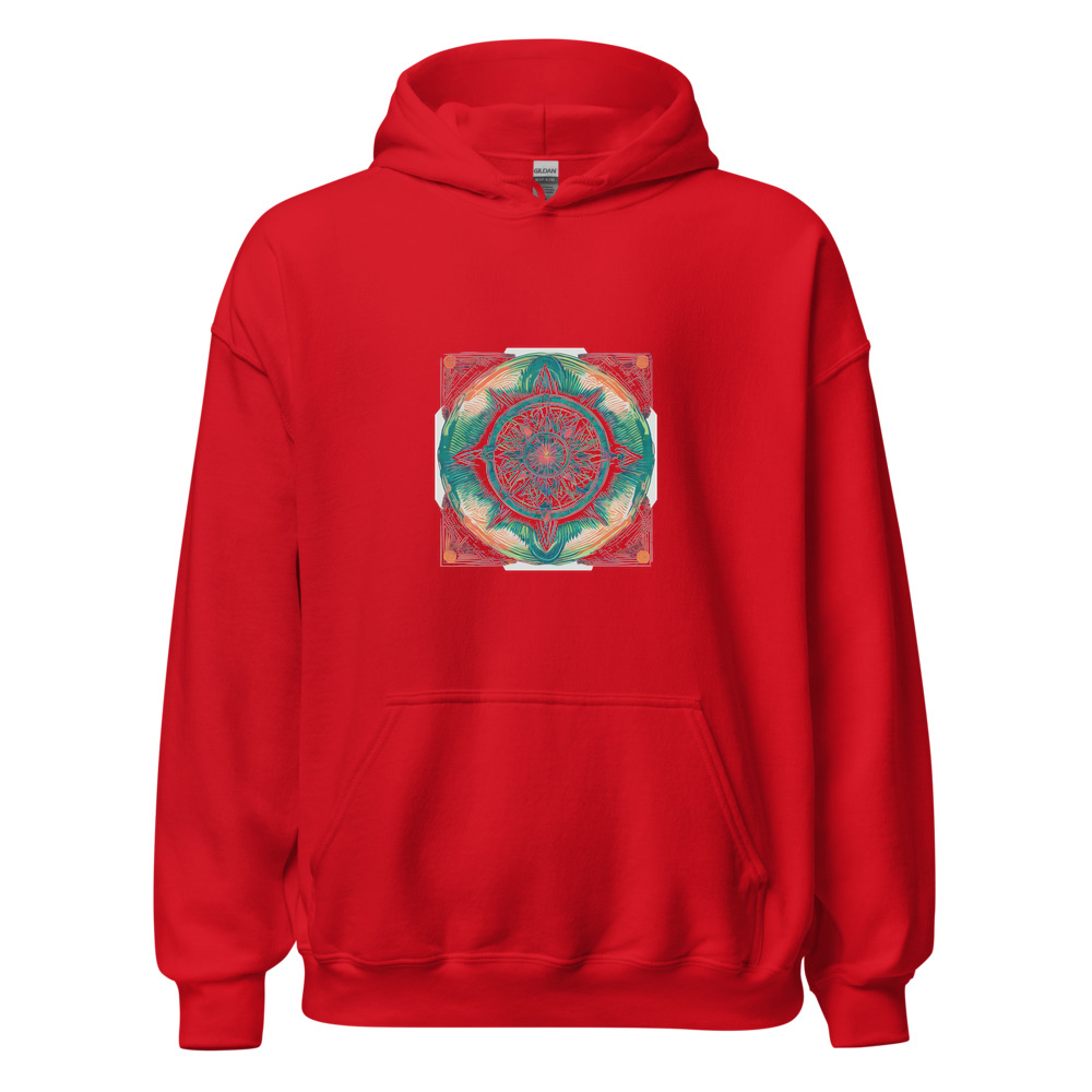 Red Hoodie with print art
