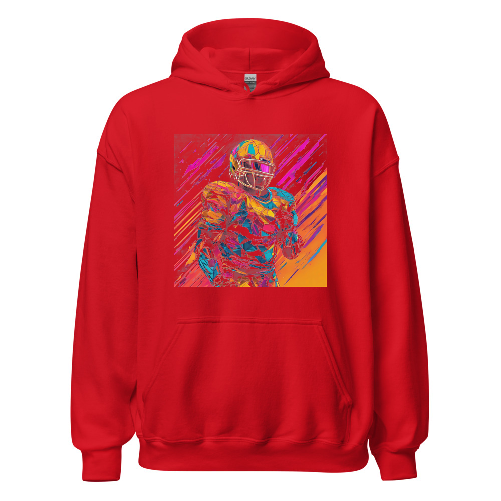 Red Hoodie with print art
