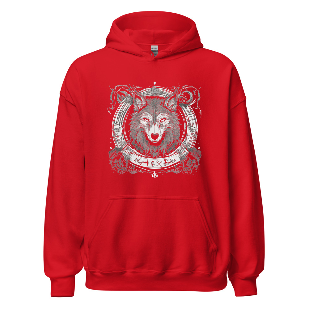 Red Hoodie with print art