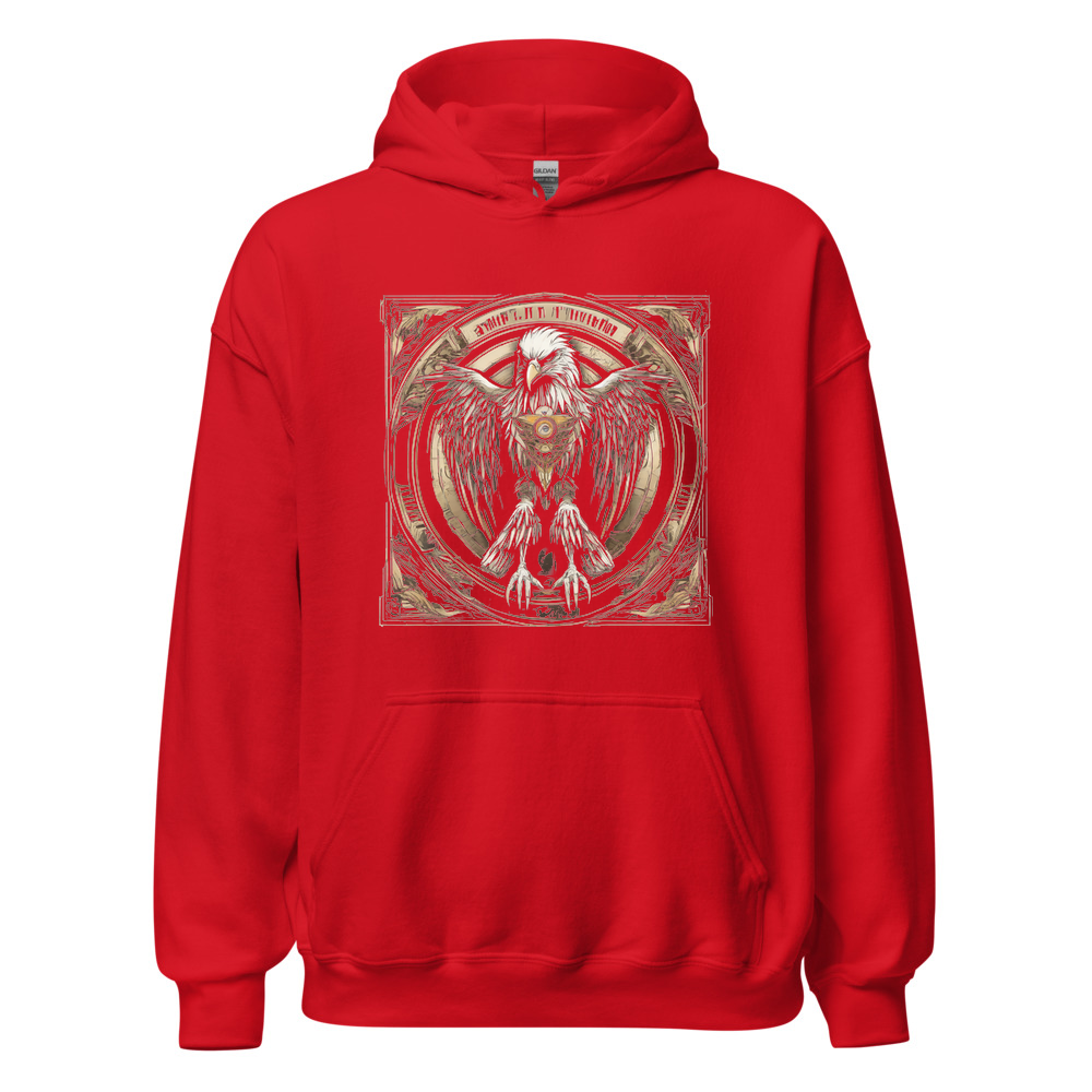 Red Hoodie with print art