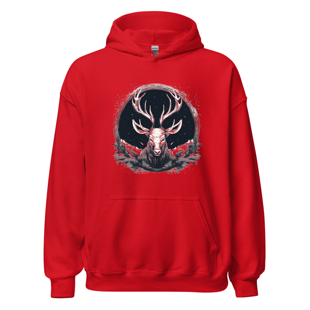 Red Hoodie with print art