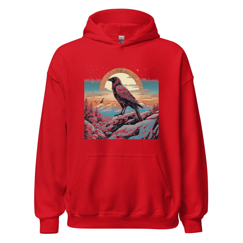 Red Hoodie with print art