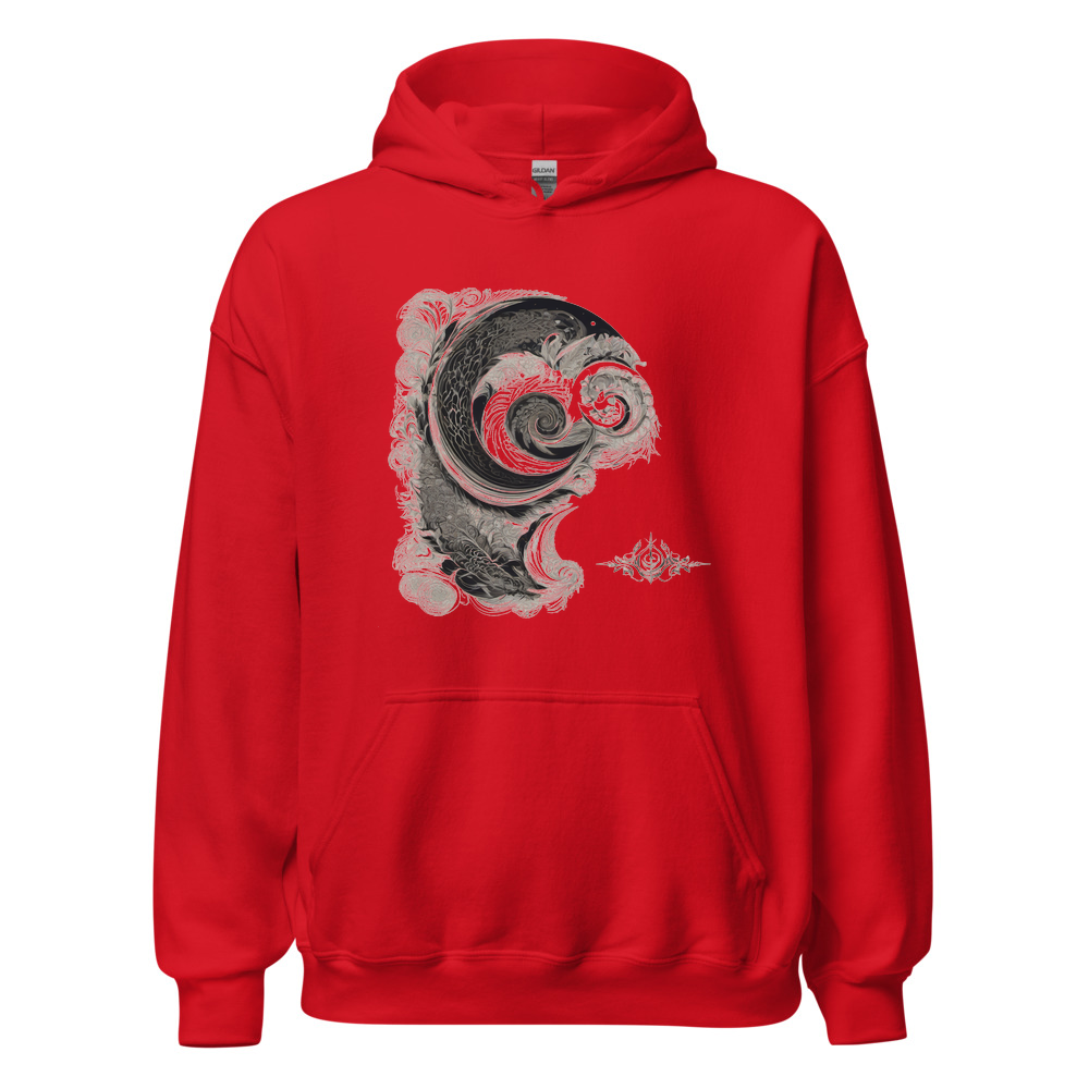 Red Hoodie with print art
