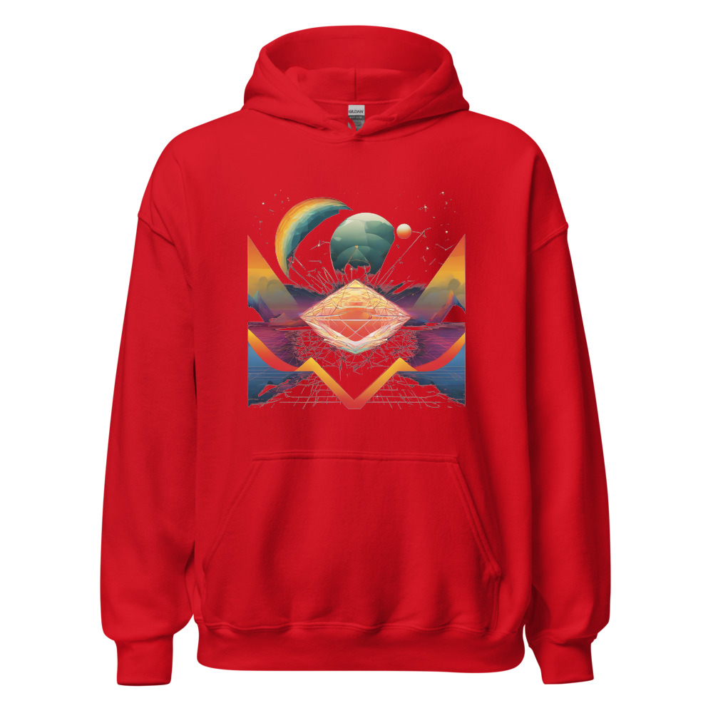 Red Hoodie with print art