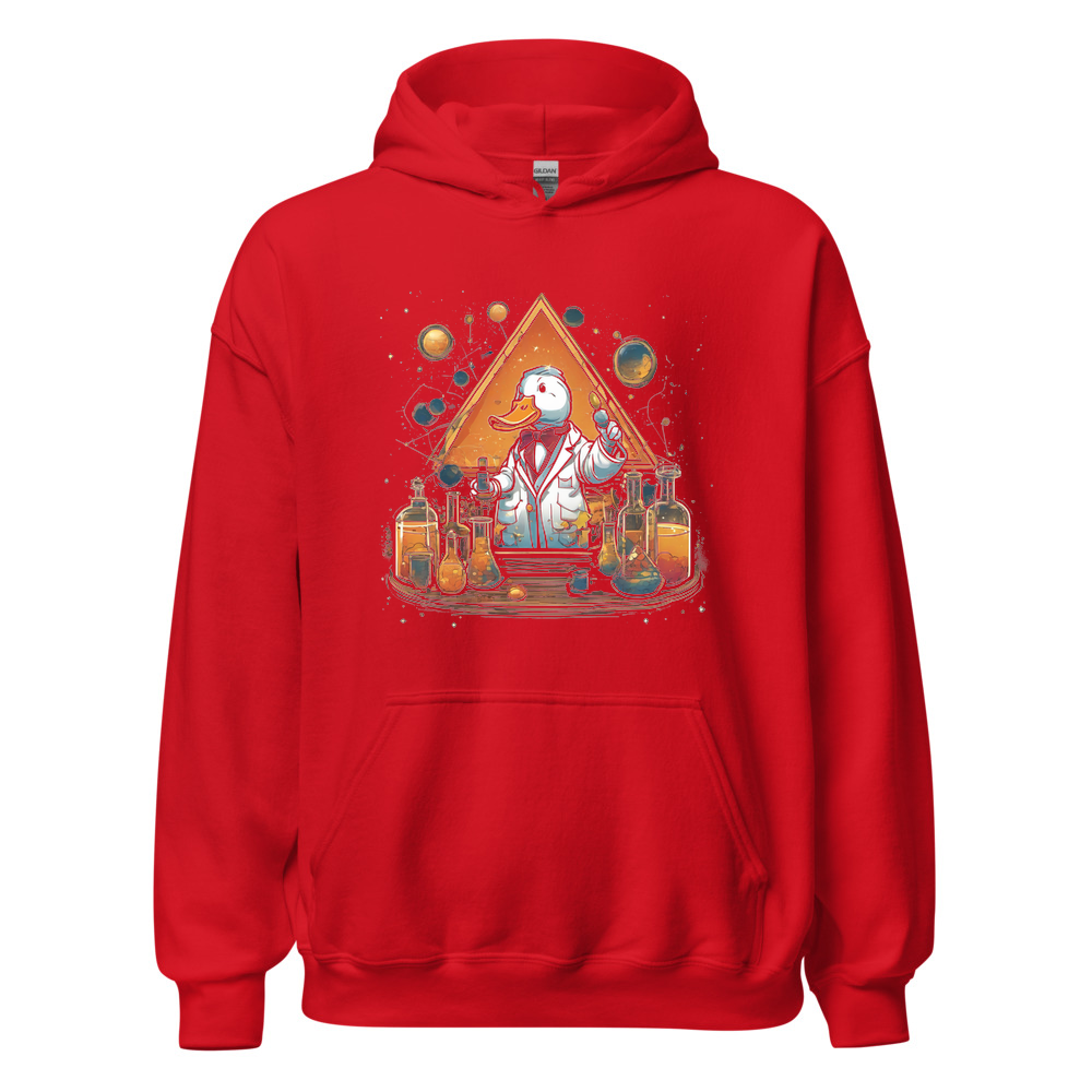 Red Hoodie with print art