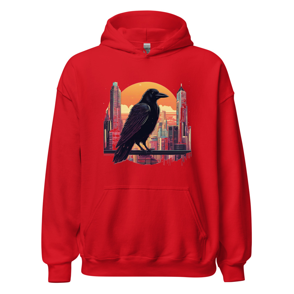 Red Hoodie with print art