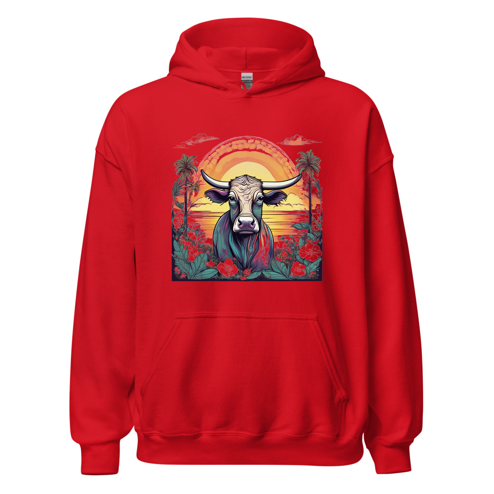 Red Hoodie with print art