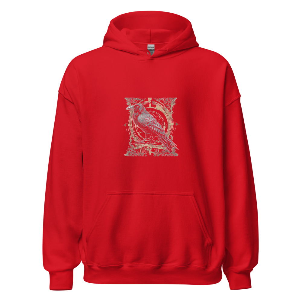 Red Hoodie with print art