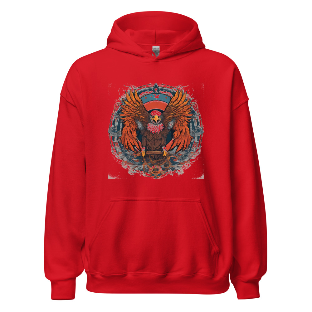 Red Hoodie with print art