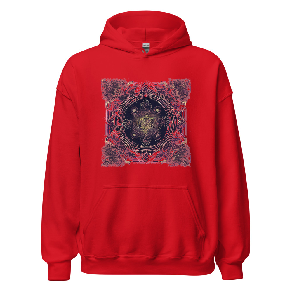 Red Hoodie with print art