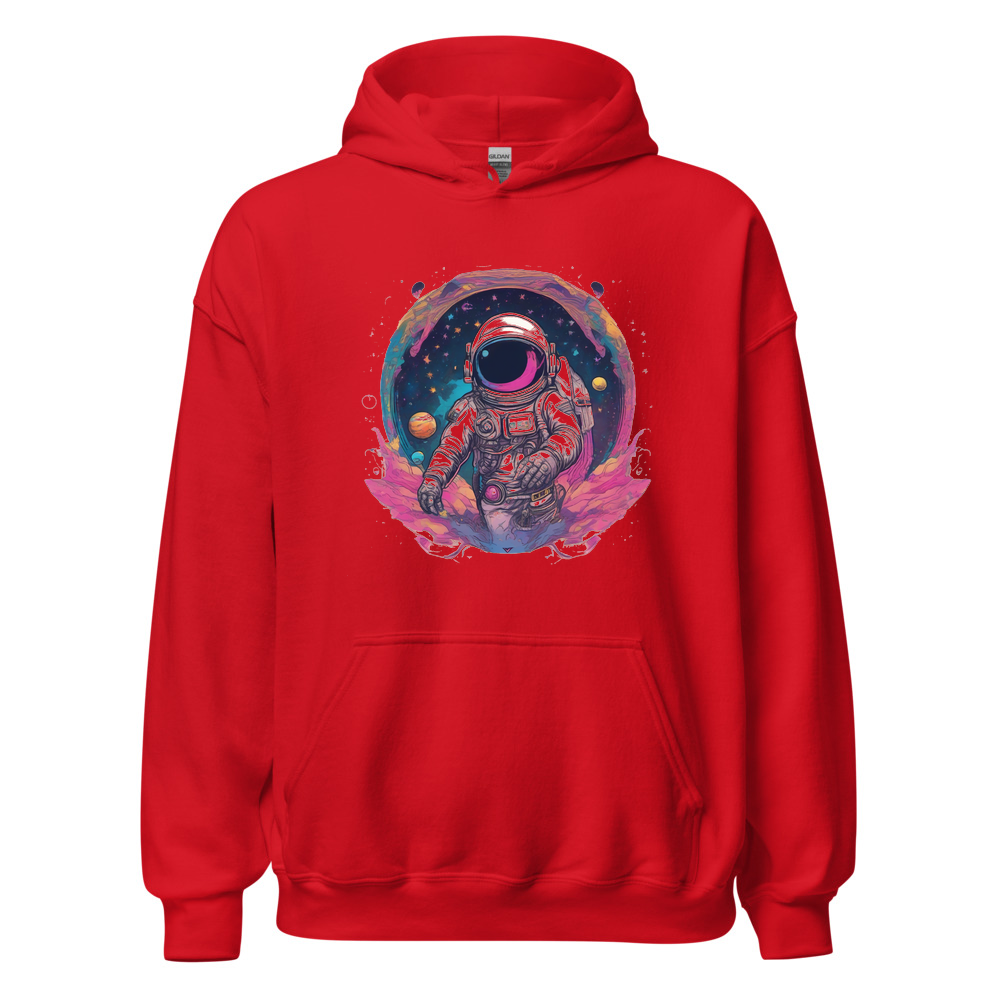 Red Hoodie with print art